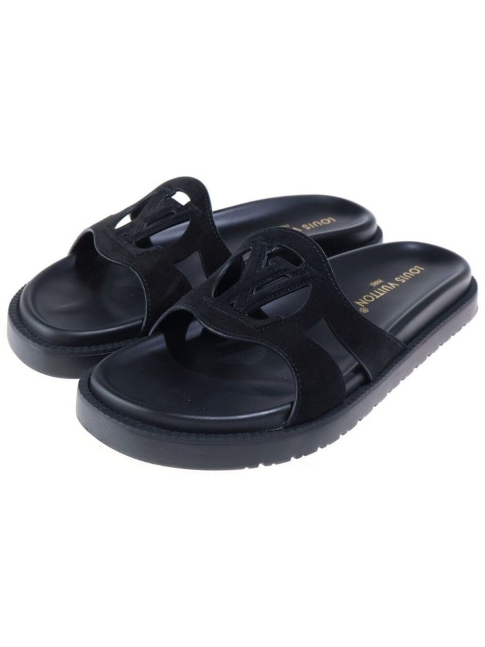 Louis Vuitton LV Isola Line Suede Sandals Black